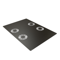 C2T1936VFBK1 (C2TF Series Fan Top Panel - Hammond Manufacturing) - VENTED, FAN CUT-OUT TOP 19X36