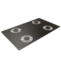 C2T2423VFBK1 (C2TF Series Fan Top Panel - Hammond Manufacturing) - VENTED, FAN CUT-OUT TOP 24X23