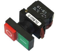 DLB22-D11RA (Double push button switch 1a 1b, red cap AC.DC24V - Hylec APL Electrical Components)