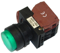 DLB22-E11GE (Elevation head switch 1a 1b, green cap AC.DC100-120V - Hylec APL Electrical Components)