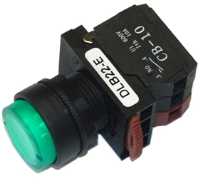 DLB22-E11GI (Elevation head switch 1a 1b, green cap AC.DC220-240V - Hylec APL Electrical Components)