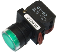 DLB22-F11GE (Flush head switch 1a 1b, green cap AC.DC100-120V - Hylec APL Electrical Components)