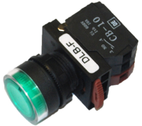 DLB22-F11GI (Flush head switch 1a 1b, green cap AC.DC220-240V - Hylec APL Electrical Components)