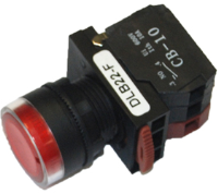 DLB22-F11RE (Flush head switch 1a 1b, red cap AC.DC100-120V - Hylec APL Electrical Components)