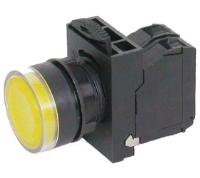DLB22-F11WI (Flush head switch 1a 1b, Whtie cap AC.DC220-240V - Hylec APL Electrical Components)