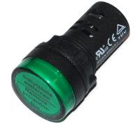 DLD22-GI (Pilot lamp flush head, green cap AC.DC220-240V - Hylec APL Electrical Components)