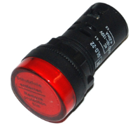 DLD22-RE (Pilot lamp flush head, red cap AC.DC100-120V - Hylec APL Electrical Components)