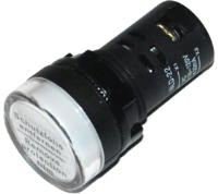DLD22-WE (Pilot lamp flush head, white cap AC.DC100-120V - Hylec APL Electrical Components)