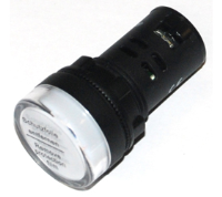 DLD22-WI (Pilot lamp flush head, white cap AC.DC220-240V - Hylec APL Electrical Components)