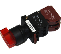 DLS22-L022R (Long shaft 3 position spring return 2a 2b red - Hylec APL Electrical Components)