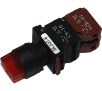DLS22-S022R (Normal shaft 3 position spring return 2a 2b red - Hylec APL Electrical Components)