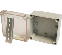 DN12T (Grey RAL7035 IP66, IK08 general purpose ABS enclosure with internal mounting stand-offs