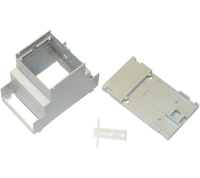 DNMB/3E/2 (73mm DIN Rail mounting PCB enclosure open top with hinged cover, enclosure 3 - Hylec APL Electrical Components)