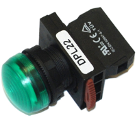 DPL22-GI (Pilot lamp round head green cap AC.DC220-240V - Hylec APL Electrical Components)