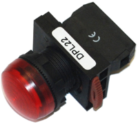 DPL22-RA (Pilot lamp round head red cap AC.DC24V - Hylec APL Electrical Components)