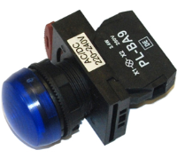 DPL22-SE (Pilot lamp round head blue cap AC.DC100-120V - Hylec APL Electrical Components)