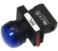 DPL22-SI (Pilot lamp round head blue cap AC.DC220-240V - Hylec APL Electrical Components)