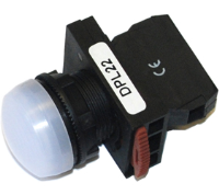 DPL22-WA (Pilot lamp round head white cap AC.DC24V - Hylec APL Electrical Components)