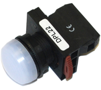 DPL22-WE (Pilot lamp round head white cap AC.DC100-120V - Hylec APL Electrical Components)