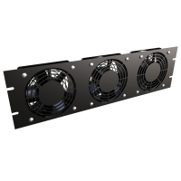 FP3F115 (PPG Series Fan Panel Assembly - Hammond Manufacturing) - Fan Panel Assembly, 3U, 3 Fans - Steel/Black