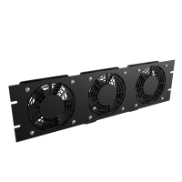 FP3F230 (PPG Series Fan Panel Assembly - Hammond Manufacturing) - Fan Panel Assembly, 3U, 3 Fans - Steel/Black