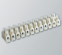 HY433/4 NY (4 pole natural polyamide PA6.6 pillar terminal block 10mm pitch 32a 450v - Hylec APL Electrical Components)