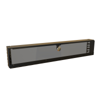 RMSC1902BK1 (RMSC Series Security Cover - Hammond) - Black - 88mm x 483mm x 41mm - 16 Gauge Steel with Acrylic Door