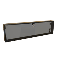 RMSC1903BK1 (RMSC Series Security Cover - Hammond) - Black - 133mm x 483mm x 41mm - 16 Gauge Steel with Acrylic Door