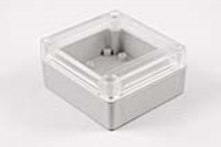 RP1050C (RP Series Enclosures - Ritec) - Off-White / Clear Lid - 85mm x 80mm x 40mm - Polycarbonate - IP65