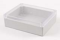 RP1270C (RP Series Enclosures - Ritec) - Off-White / Clear Lid - 186mm x 146mm x 55mm - Polycarbonate - IP65
