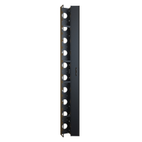 RRCM44UD (RRCM Series Vertical Cable Manager with Door - Hammond Manufacturing) - 44U Heavy Duty 6 Wide by 5 deep vertical cable manager with hinged door