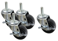 RRLDCASTER (RRCASTER Series Rack and Cabinet Stem Casters - Hammond Manufacturing) - Light duty casters (set of 4)