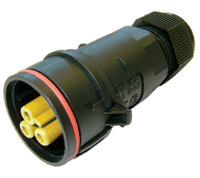 THB.404.B2G.Z (TeePlug Powersocket 2 pole Screw terminal 7mm to 14mm cable diameter, 4 mm max conductor size IP65 17.5A 400V 1 cable entry, assembled - Hylec APL Electrical Components)