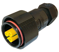 THB.405.B2G.Z (TeePlug Powersocket 2 pole Screw terminal 7mm to 14mm cable diameter, 4 mm max conductor size IP68 17.5A 400V 1 cable entry, assembled - Hylec APL Electrical Components)