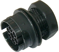 THB.406.A1E (TeePlug Panel-mount 6 pole Screw terminal 7mm to 14mm cable diameter, 4 mm max conductor size IP68 17.5A 400V 1 cable entry - Hylec APL Electrical Components)