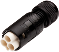 THF.382.A1A.Z (TeePlug 3 pole Crimp terminal 10 mm cable diameter max, 1.5 mm max conductor size IP40 17.5A 400V 1 cable entry, assembled - Hylec APL Electrical Components)
