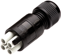 THF.382.B4A (TeePlug Powersocket 4 pole Crimp terminal 7mm to 9.5mm cable diameter, 1.5 mm max conductor size IP40 17.5A 400V 1 cable entry - Hylec APL Electrical Components)