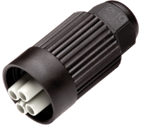 THF.384.B4A.Z (TeePlug Powersocket 4 pole Crimp terminal 7mm to 12mm cable diameter, 1.5 mm max conductor size IP66-68 17.5A 400V 1 cable entry, assembled - Hylec APL Electrical Components)
