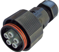 THF.405.B2A.Z (TeePlug Powersocket 5 pole Crimp terminal 7mm to 14mm cable diameter, 1.5 mm max conductor size IP68 17.5A 400V 1 cable entry, assembled - Hylec APL Electrical Components)
