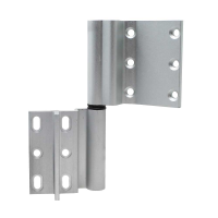 Q-Line ALK Aluminium 2-Part Door Hinge - Silver Satin, Right Handed