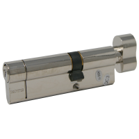 Q-Line Thumbturn Euro Cylinder Lock (6-Pin Protection) - Nickel, A:45 / B:40