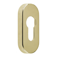 Mila ProLinea Euro Cylinder Escutcheon Cover Plate Set - Gold