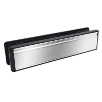 Welseal 12" Letterbox 304mm x 70mm - Chrome/Black