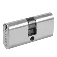 Cisa Small Oval Double Cylinder - Nickel, 55mm (27.5-27.5)