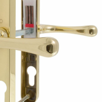 Fullex 3840N Lever/Lever 68mm PZ Door Handle - Brass