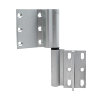 Q-Line ALK Aluminium 2-Part Door Hinge - Silver Satin, Left Handed