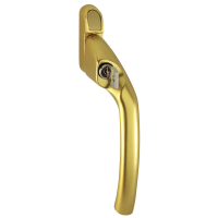 Hoppe Tokyo Cranked Espag Window Handle - Anodised Gold, Right Hand