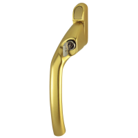 Hoppe Tokyo Cranked Espag Window Handle - Anodised Gold, Left Hand