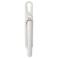 Q-Line Clearline SlimFold Door Handle (With PZ Cylinder Hole) - White