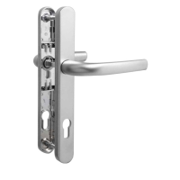 Q-Line Coastline Lever/Lever Handle with Long Backplate - Brushed Stainless Steel